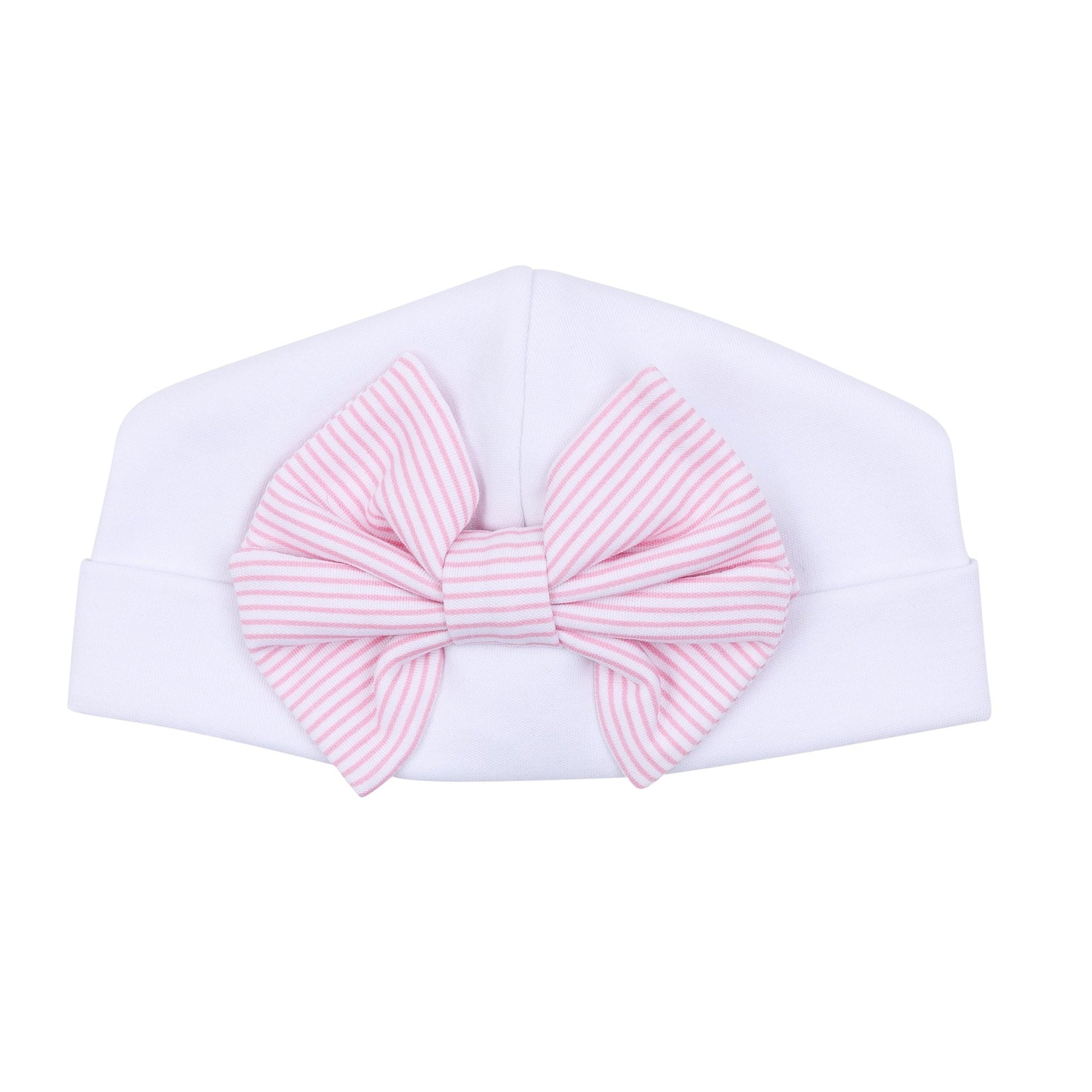 Santa Baby Bow Hat - Pink - Magnolia BabyHat