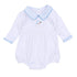 Santa Baby Collared Long Sleeve Bubble - Light Blue - Magnolia BabyBubble
