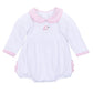 Santa Baby Collared Long Sleeve Bubble - Pink - Magnolia BabyBubble