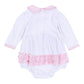 Santa Baby Collared Long Sleeve Bubble - Pink - Magnolia BabyBubble