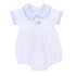 Santa Baby Collared Short Sleeve Bubble - Light Blue - Magnolia BabyBubble