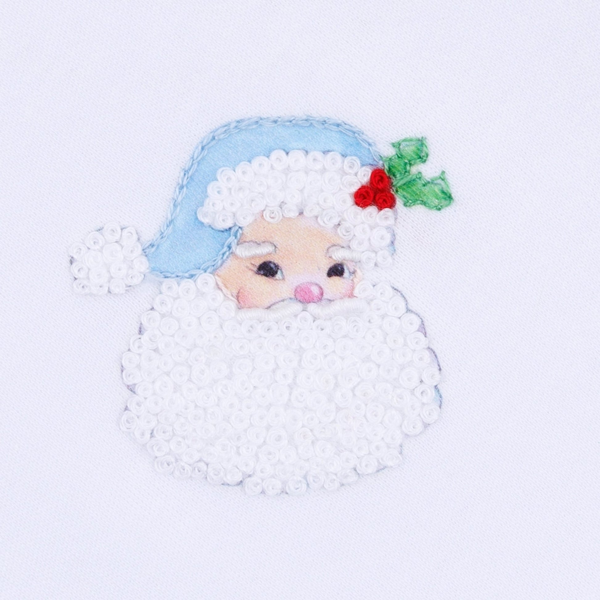 Santa Baby Embroidered Converter - Light Blue - Magnolia BabyConverter Gown