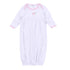 Santa Baby Embroidered Gathered Gown - Pink - Magnolia BabyGown