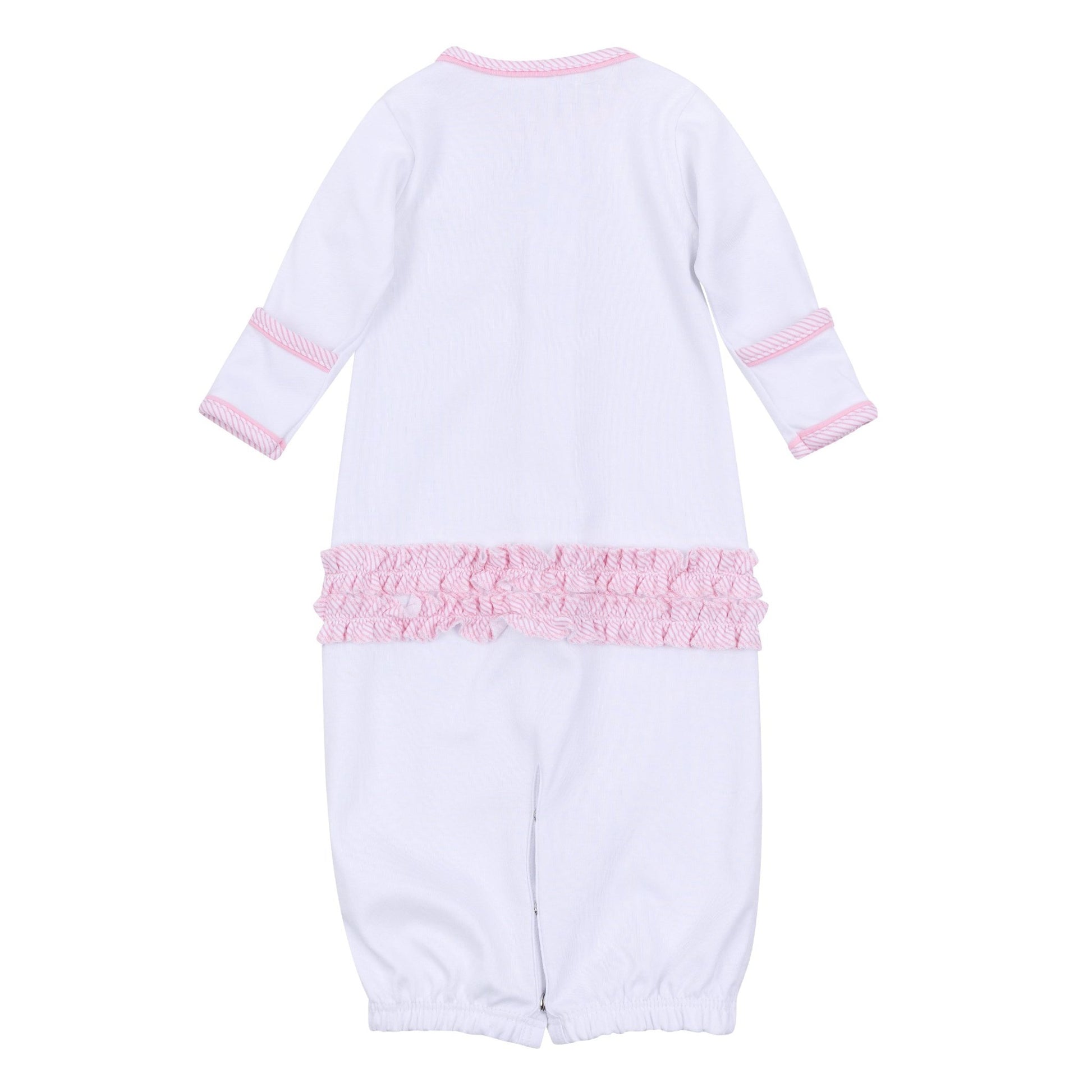 Santa Baby Embroidered Ruffle Converter - Pink - Magnolia BabyConverter Gown