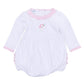 Santa Baby Embroidered Ruffle Long Sleeve Bubble - Pink - Magnolia BabyBubble