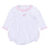 Santa Baby Embroidered Ruffle Long Sleeve Bubble - Pink - Magnolia BabyBubble