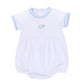 Santa Baby Embroidered Short Sleeve Boy Bubble - Light Blue - Magnolia BabyBubble