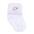 Santa Baby Embroidered Socks - Pink - Magnolia BabySocks