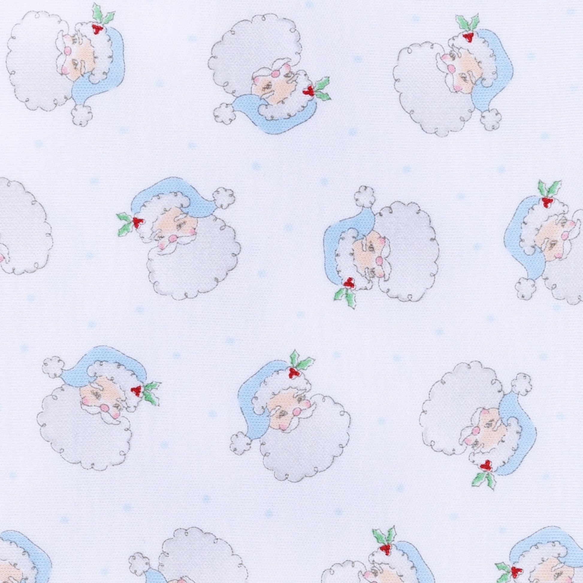 Santa Baby Long Pajamas - Light Blue - Magnolia BabyLong Pajamas