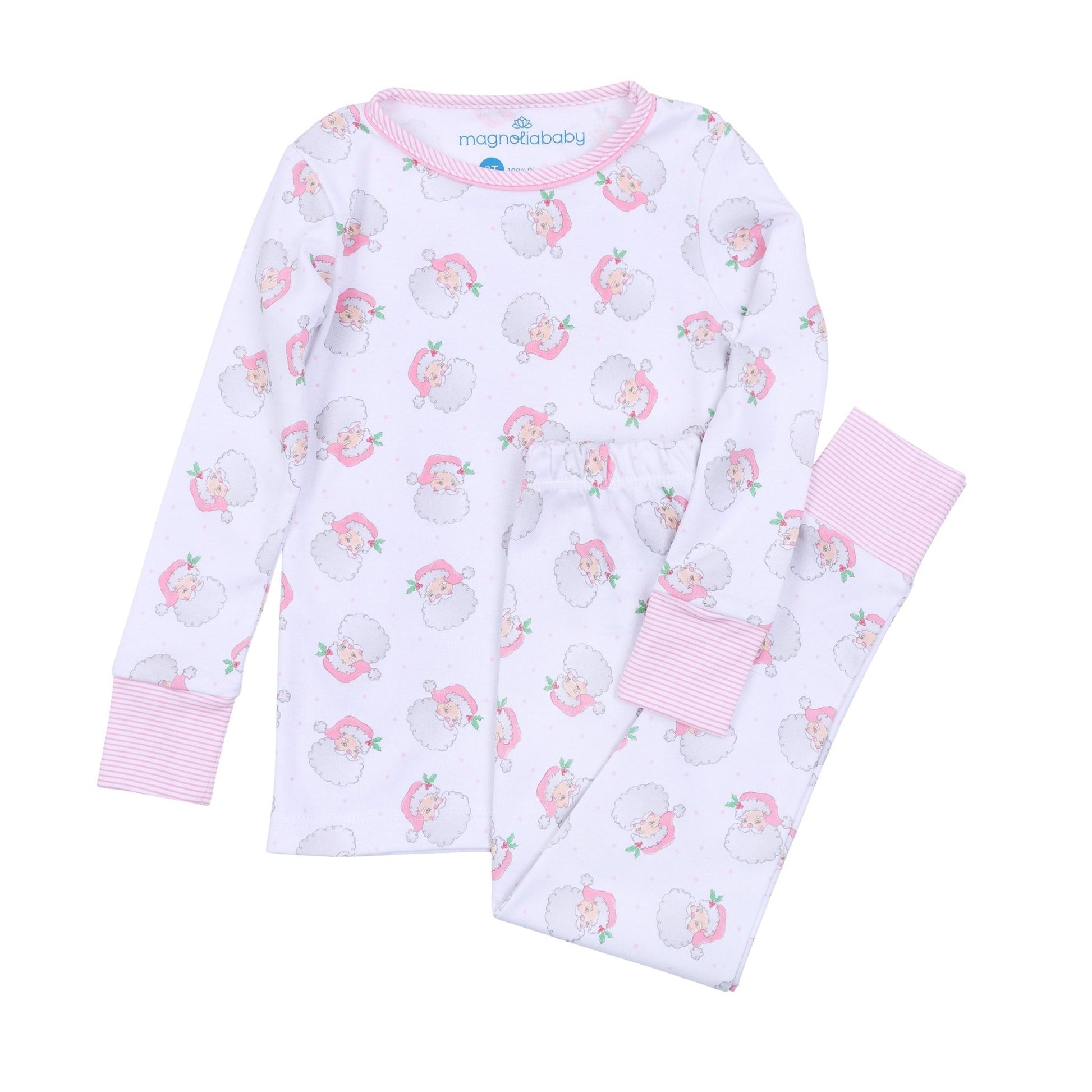 Santa Baby Long Pajamas - Pink - Magnolia BabyLong Pajamas