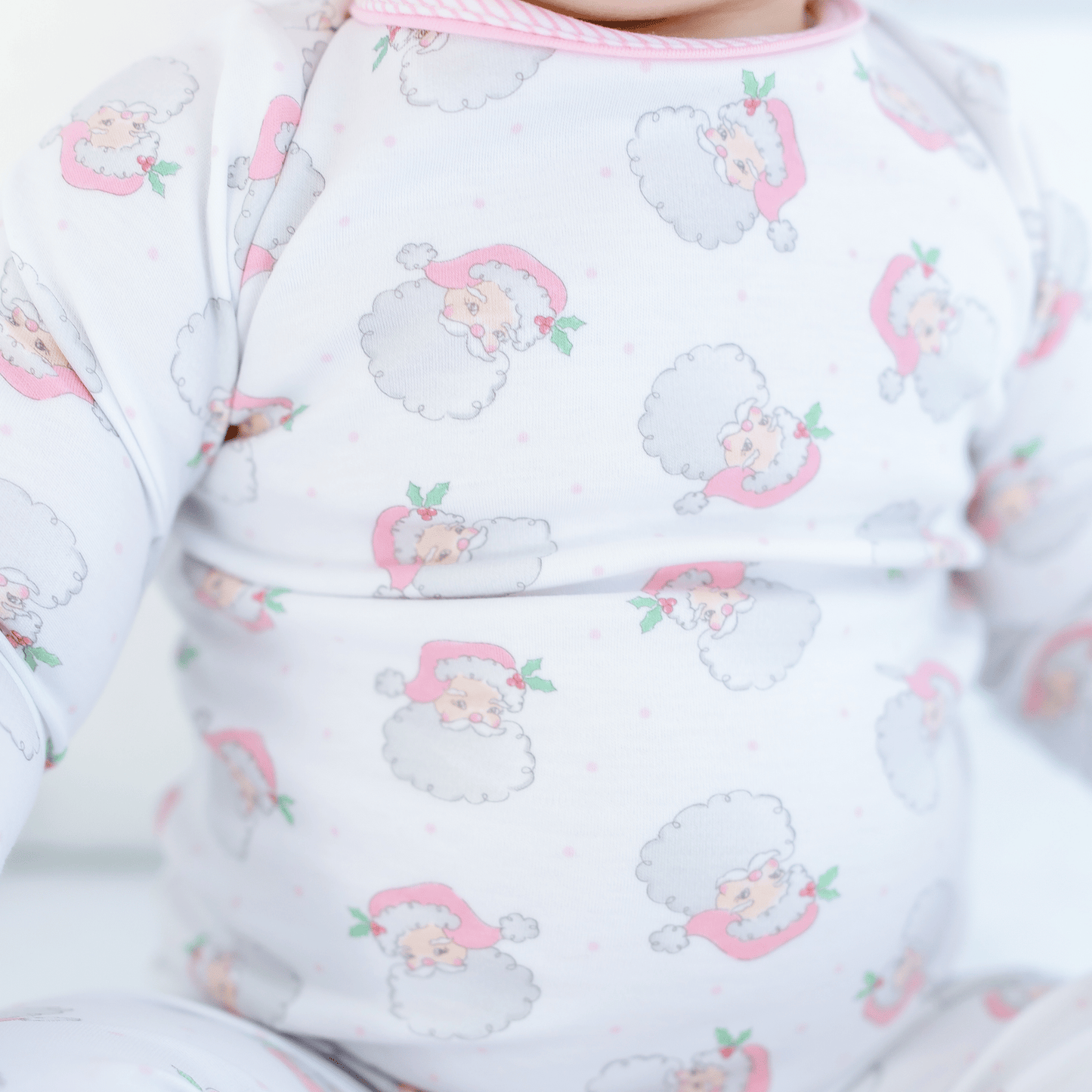 Santa Baby Long Pajamas - Pink - Magnolia BabyLong Pajamas