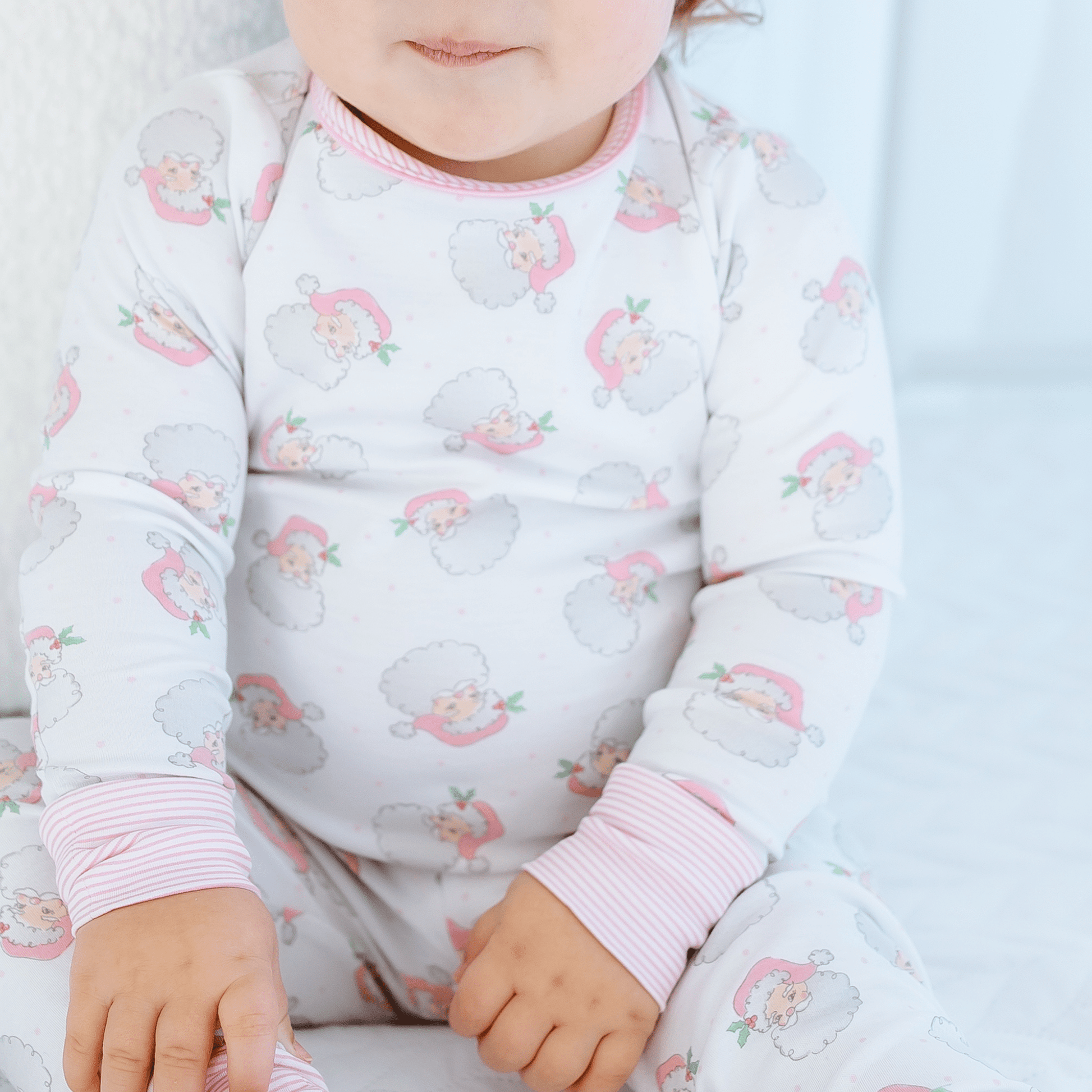 Santa Baby Long Pajamas - Pink - Magnolia BabyLong Pajamas