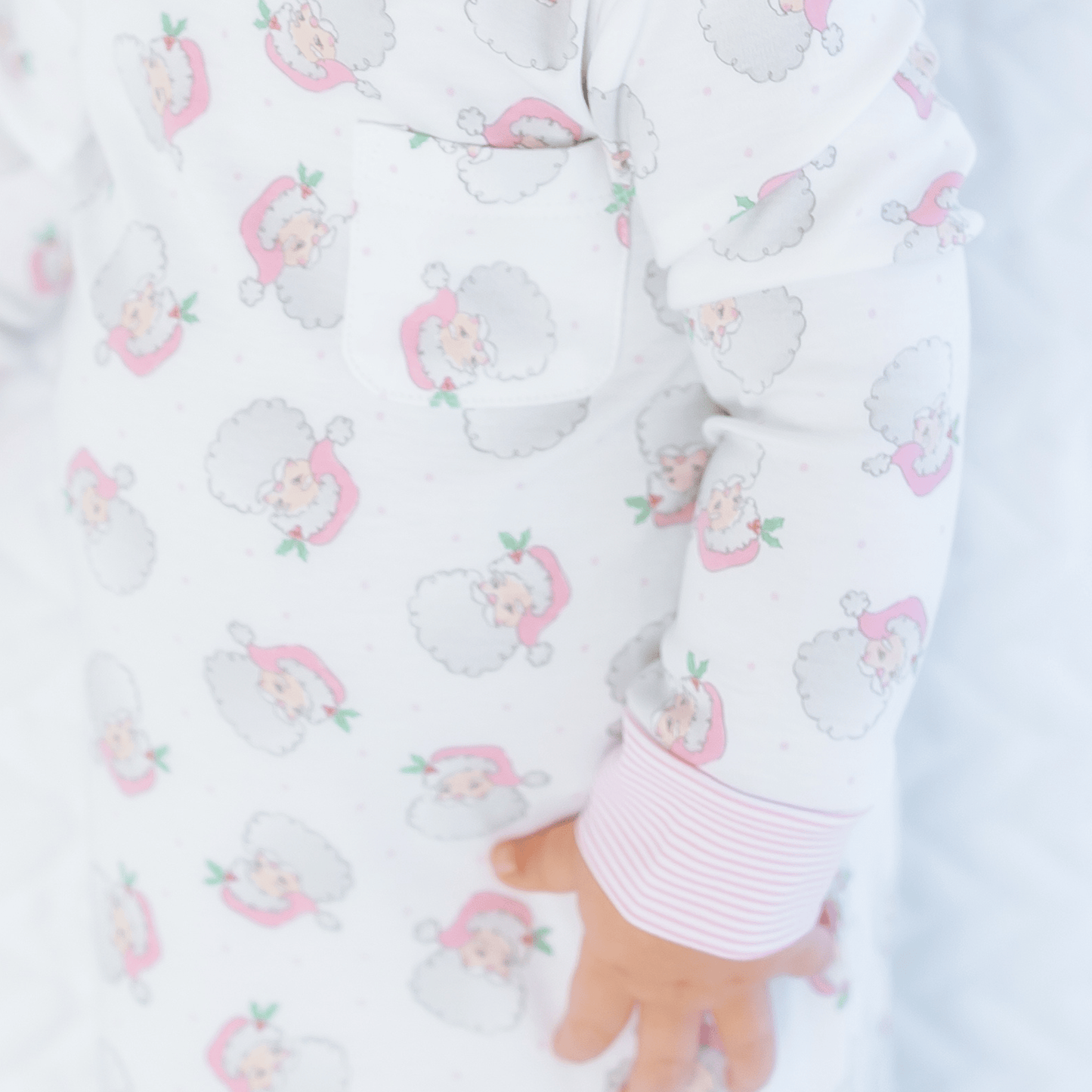 Santa Baby Long Sleeve Nightdress - Pink - Magnolia BabyNightdress