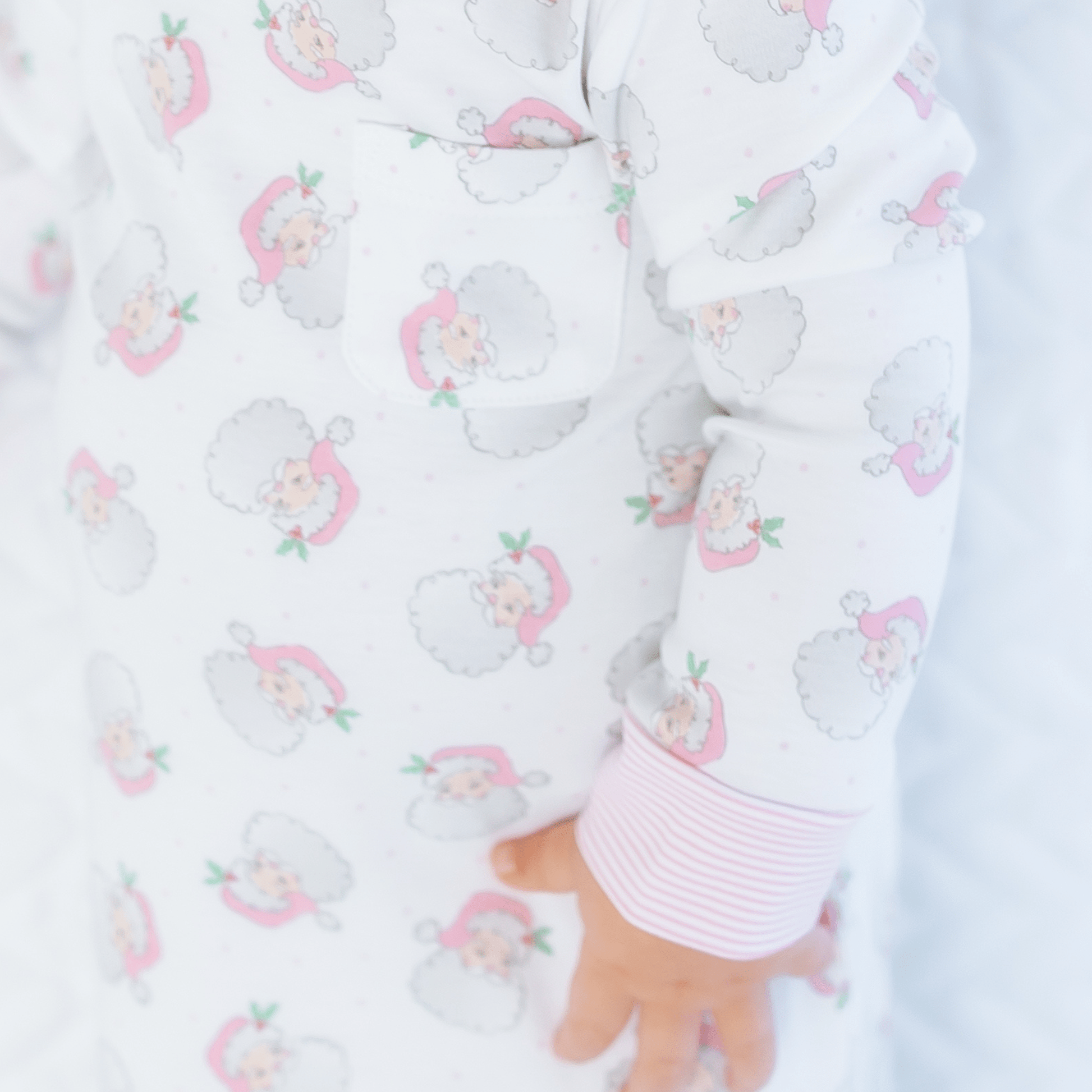 Santa Baby Long Sleeve Nightdress - Pink - Magnolia BabyNightdress