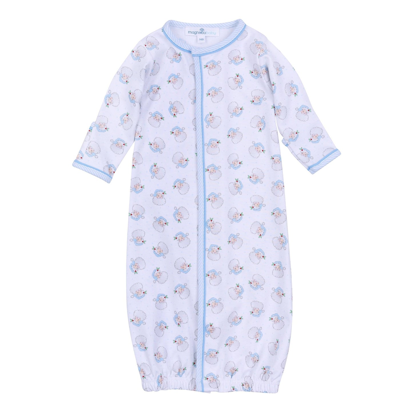 Santa Baby Print Converter - Light Blue - Magnolia BabyConverter Gown