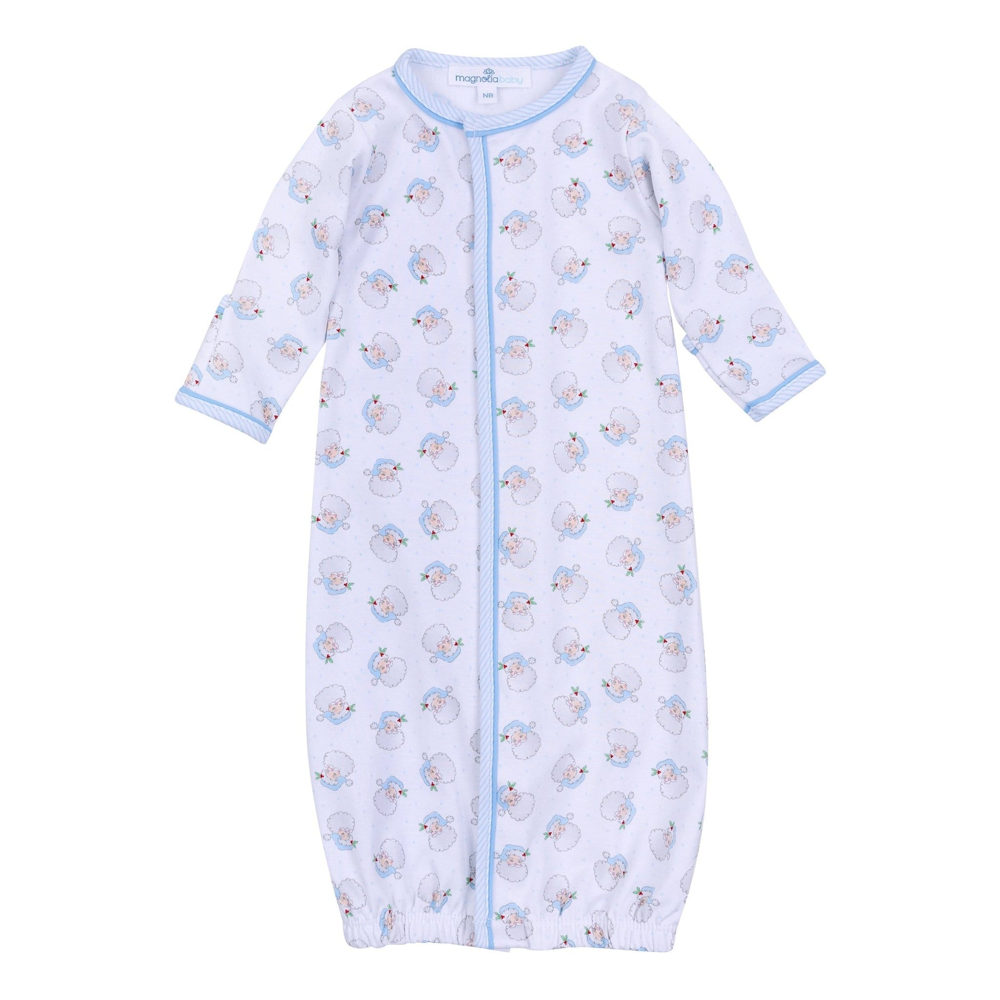 Santa Baby Print Converter - Light Blue - Magnolia BabyConverter Gown