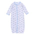 Santa Baby Print Converter - Light Blue - Magnolia BabyConverter Gown