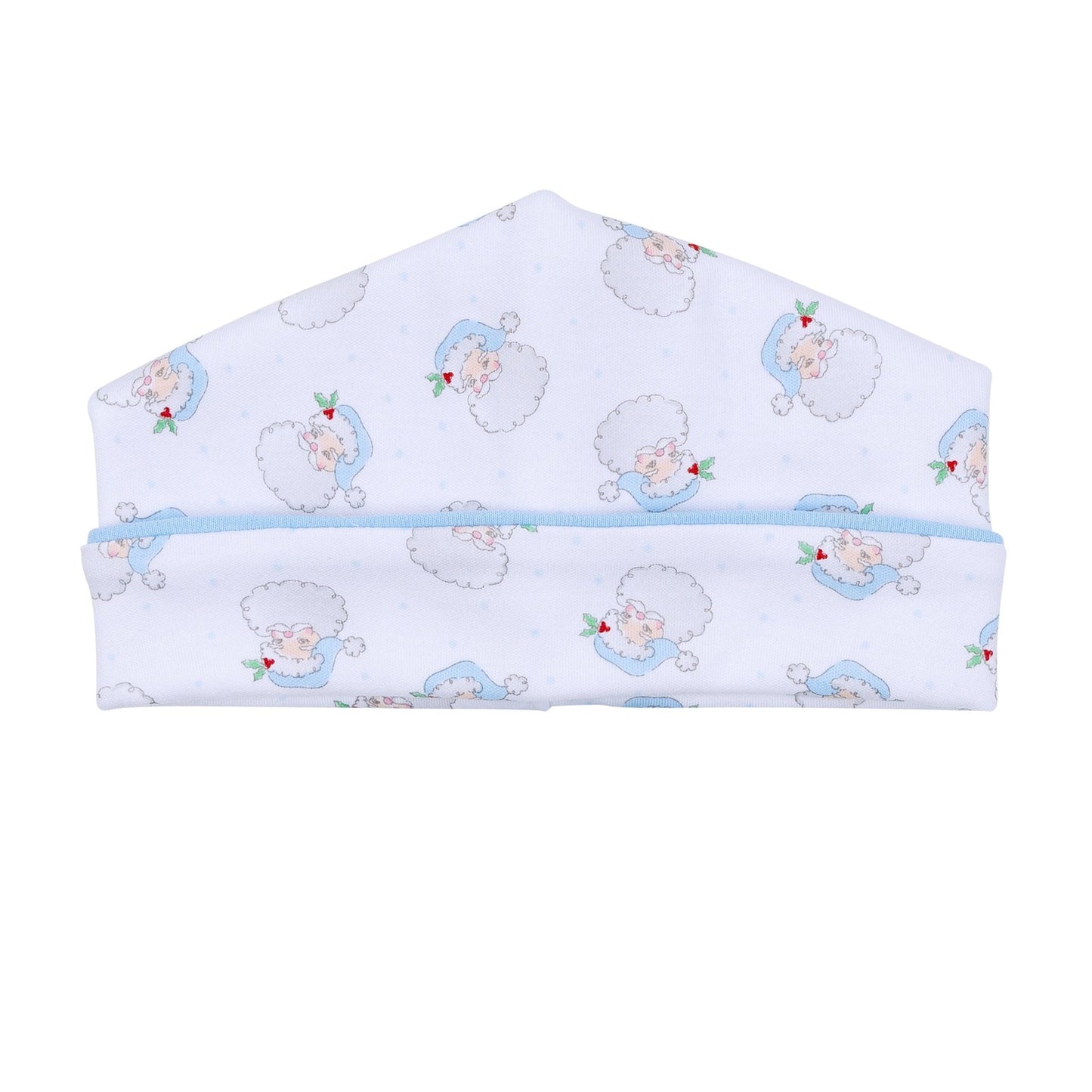 Santa Baby Print Hat - Light Blue - Magnolia BabyHat