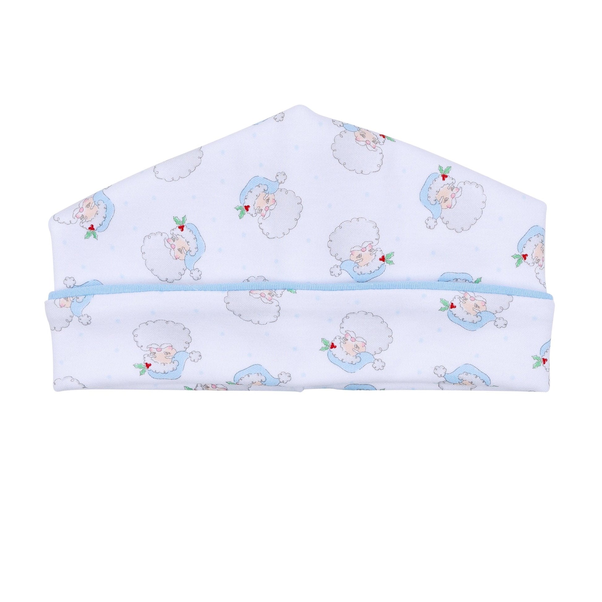 Santa Baby Print Hat - Light Blue - Magnolia BabyHat