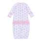 Santa Baby Print Ruffle Converter - Pink - Magnolia BabyConverter Gown