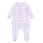Santa Baby Print Ruffle Footie - Pink - Magnolia BabyFootie