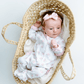 Santa Baby Print Ruffle Zip Footie - Pink - Magnolia BabyFootie