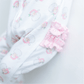 Santa Baby Print Ruffle Zip Footie - Pink - Magnolia BabyFootie