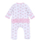 Santa Baby Print Ruffle Zip Footie - Pink - Magnolia BabyFootie