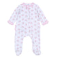 Santa Baby Print Ruffle Zip Footie - Pink - Magnolia BabyFootie