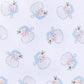 Santa Baby Print Zip Footie - Light Blue - Magnolia BabyFootie