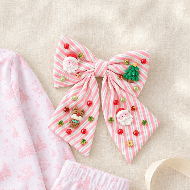 Poppyland_Santa Stripe Bow_2