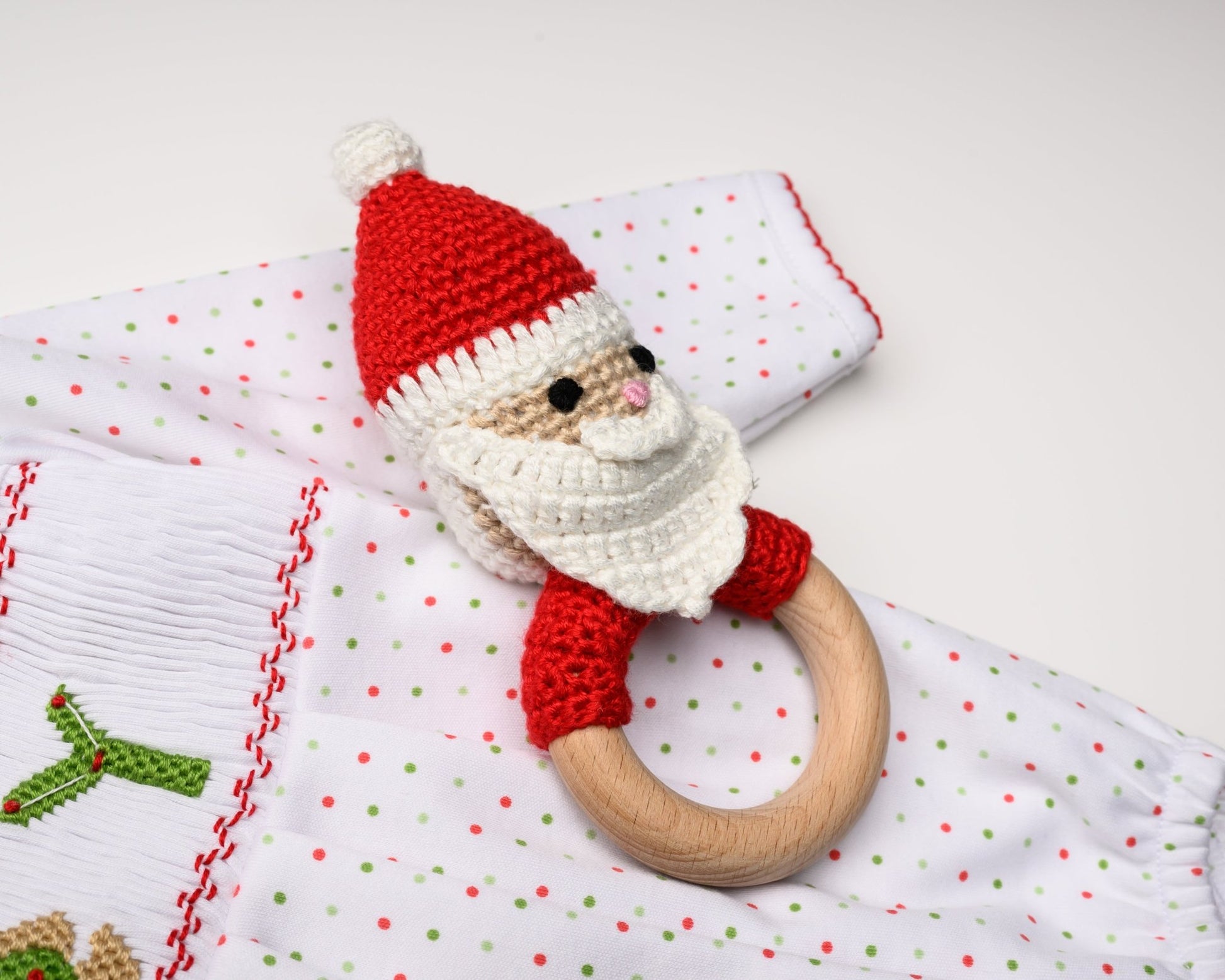 Santa Teething Rattle - Magnolia BabyRattle