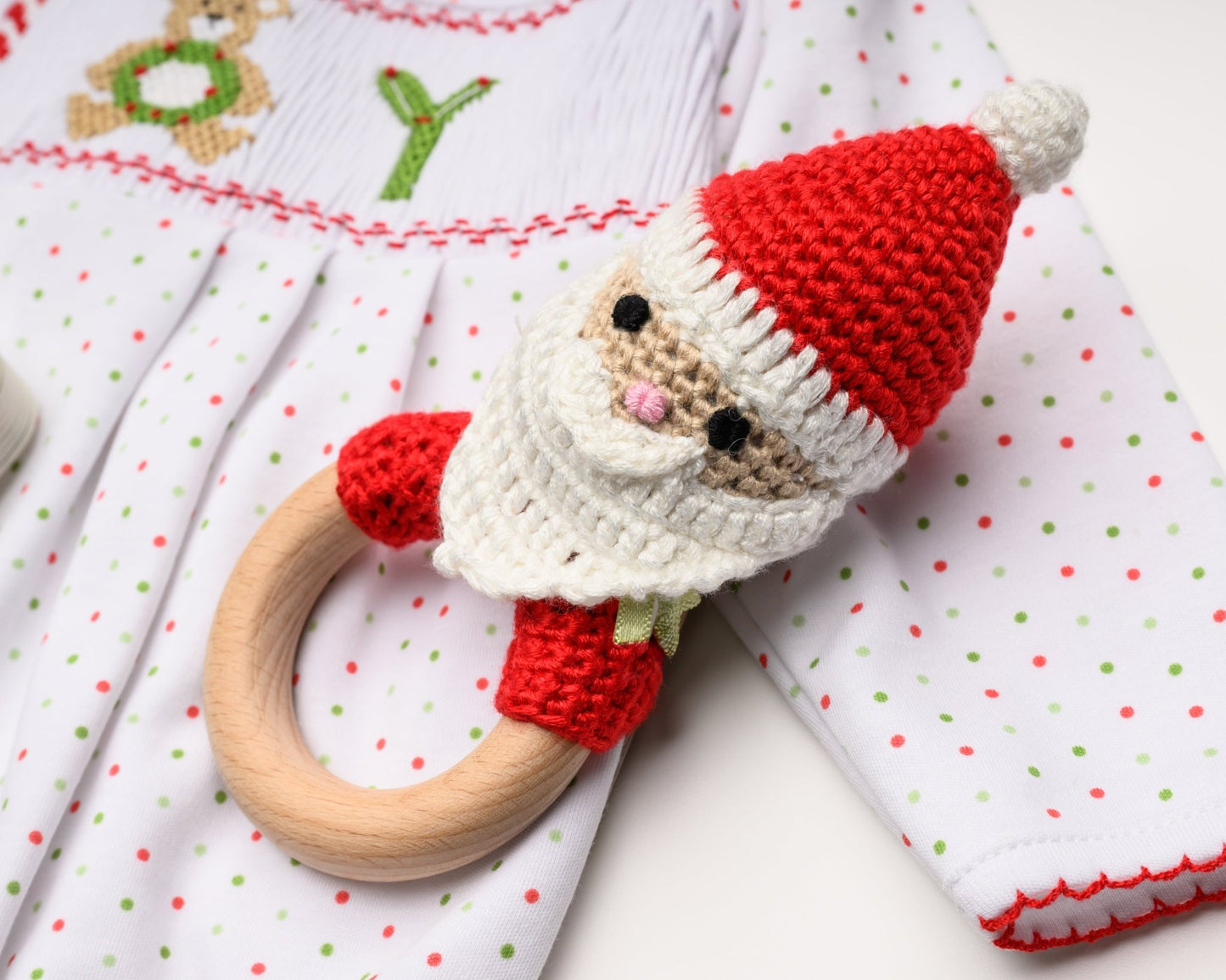 Santa Teething Rattle - Magnolia BabyRattle