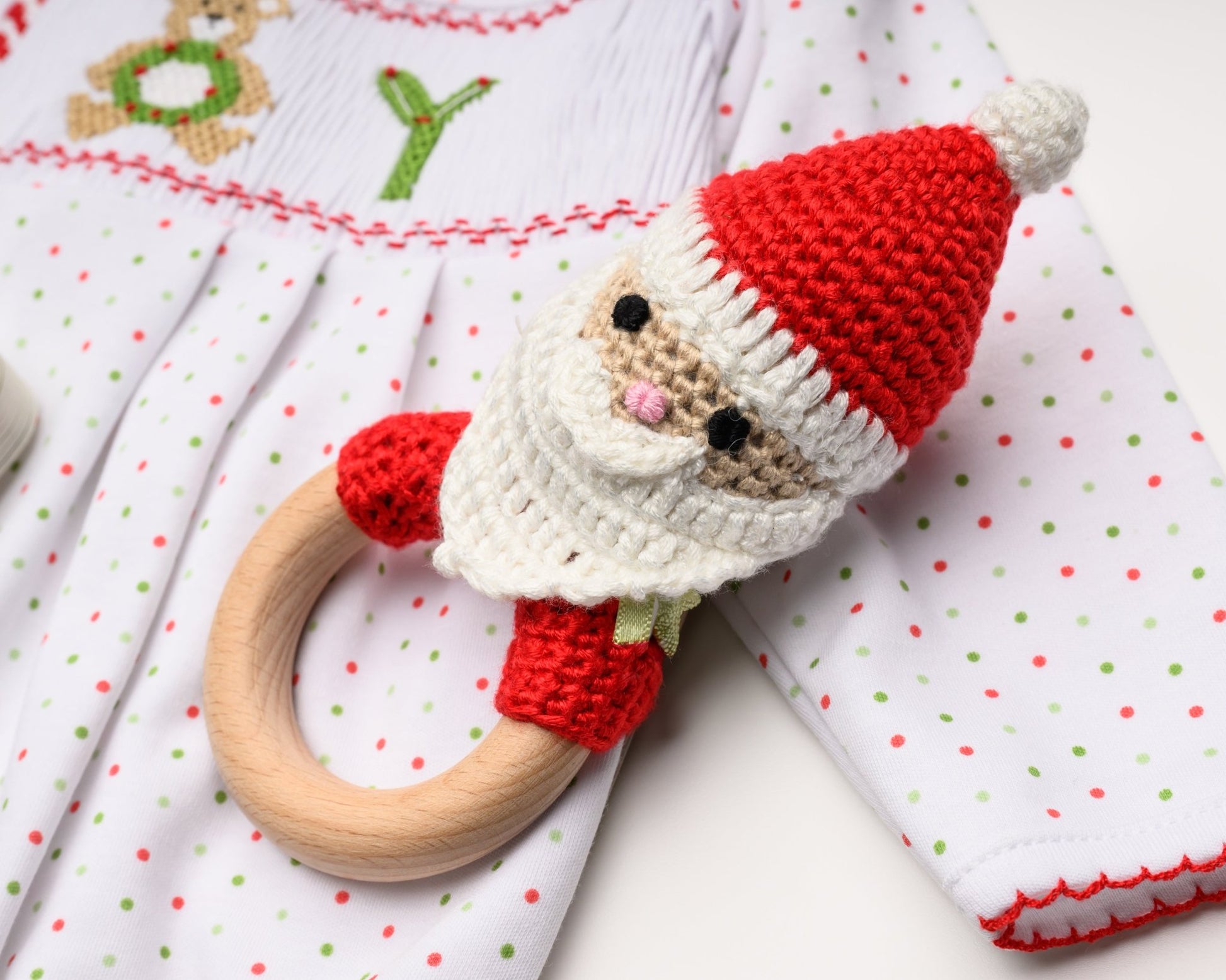 Santa Teething Rattle - Magnolia BabyRattle