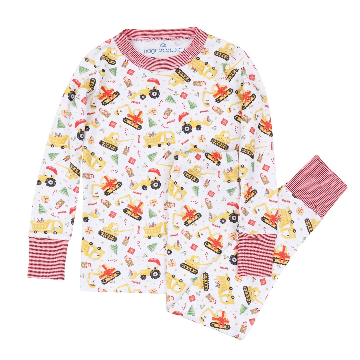 Magnolia Baby_Santa's Construction Crew Long Pajamas_2