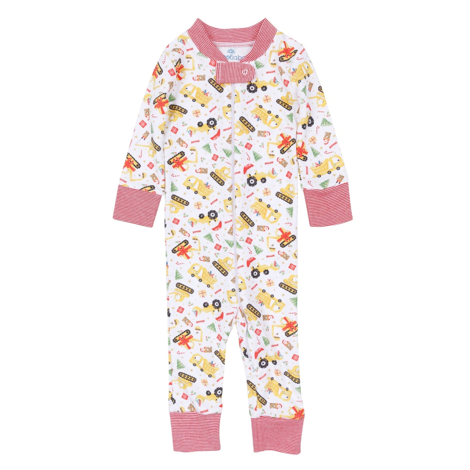 Magnolia Baby_Santa's Construction Crew Zip Pajamas_2