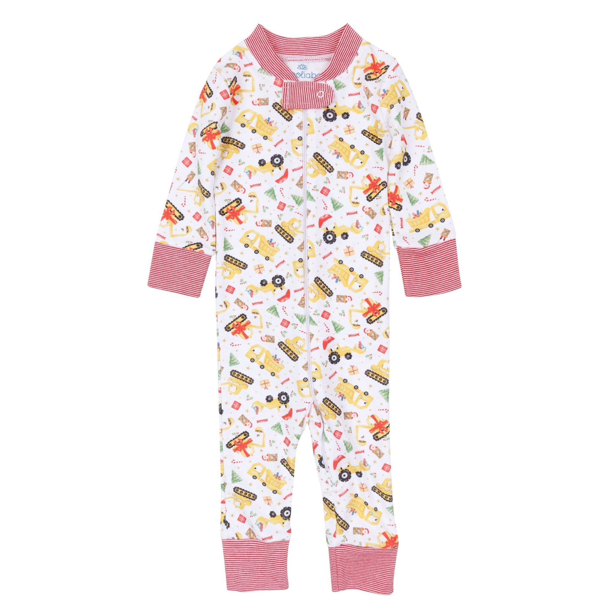 Magnolia Baby_Santa's Construction Crew Zip Pajamas_2