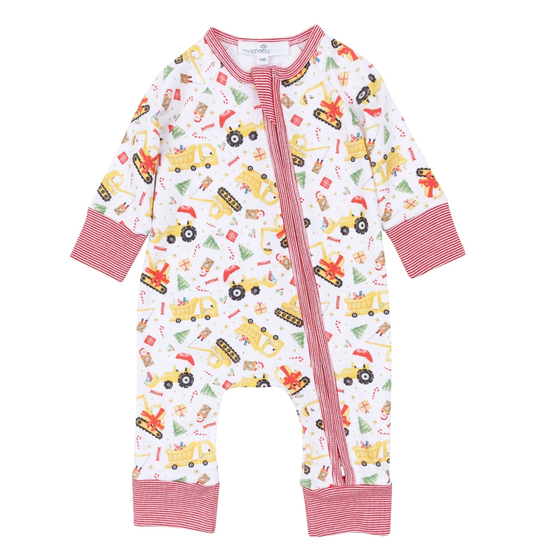 Magnolia Baby_Santa's Construction Crew Zip Playsuit_3