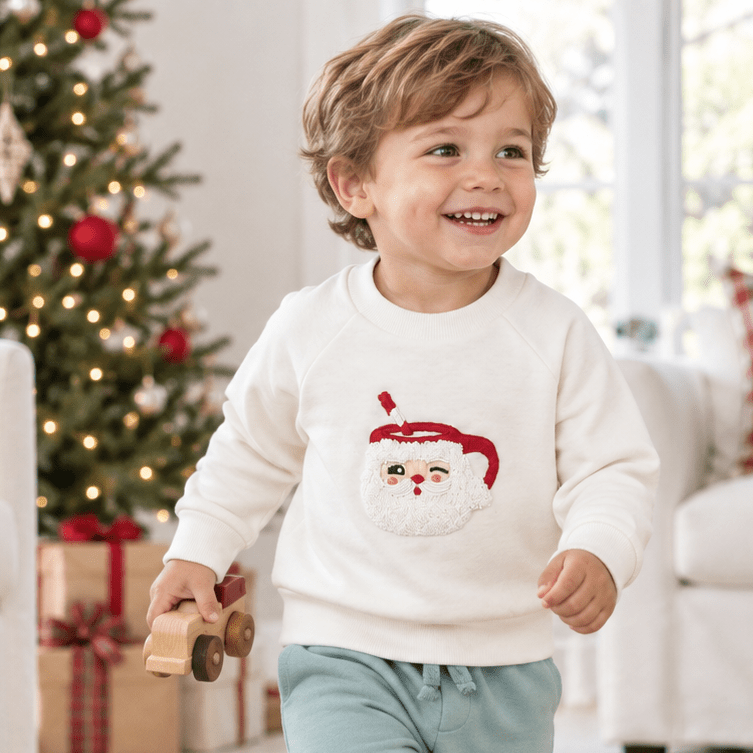 Luna and Arlo_Santa's Treats Pullover Sweatshirt - Ivory_1