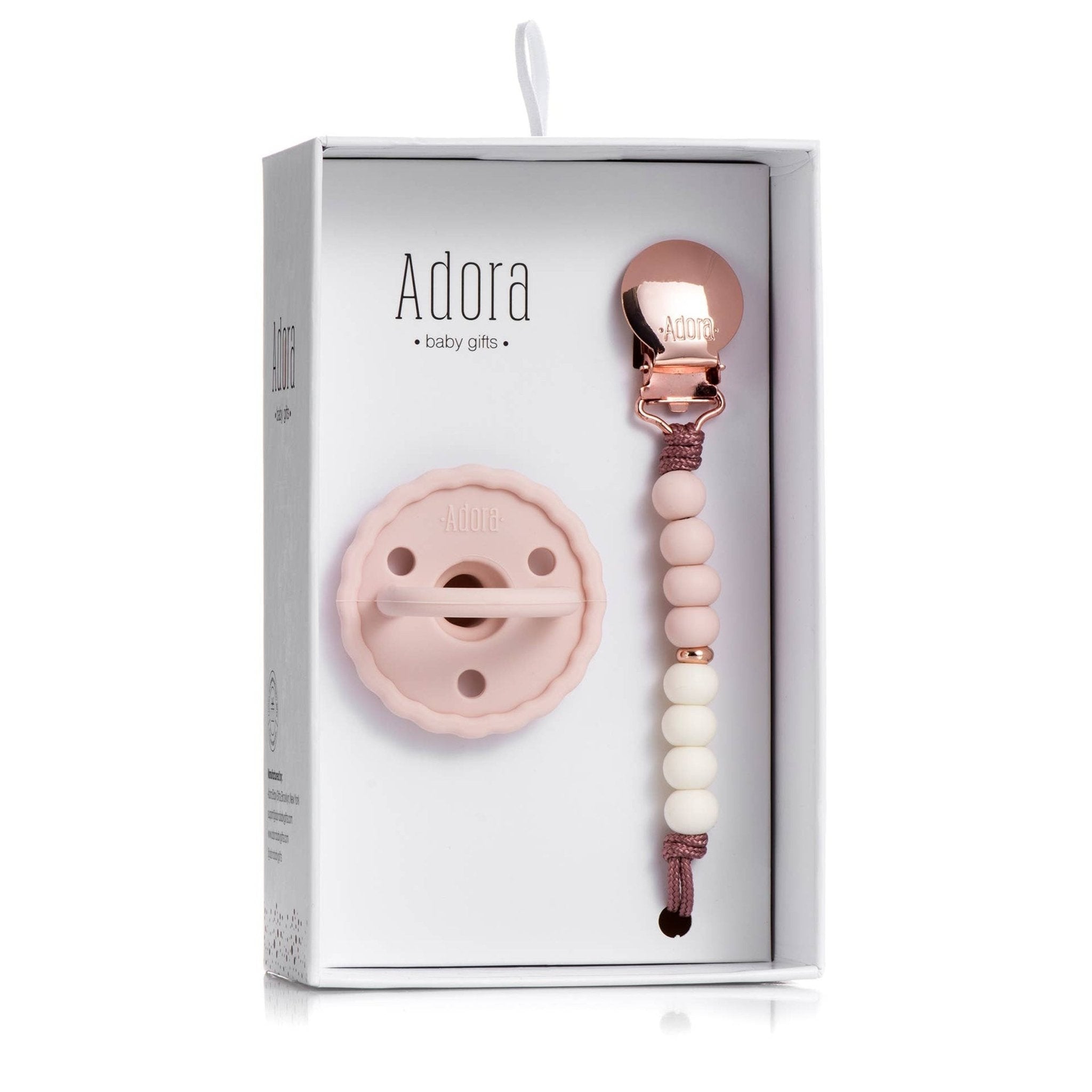 Scalloped Blush Ombre Pacifier Clip Set - Magnolia BabyPacifiers & Clips
