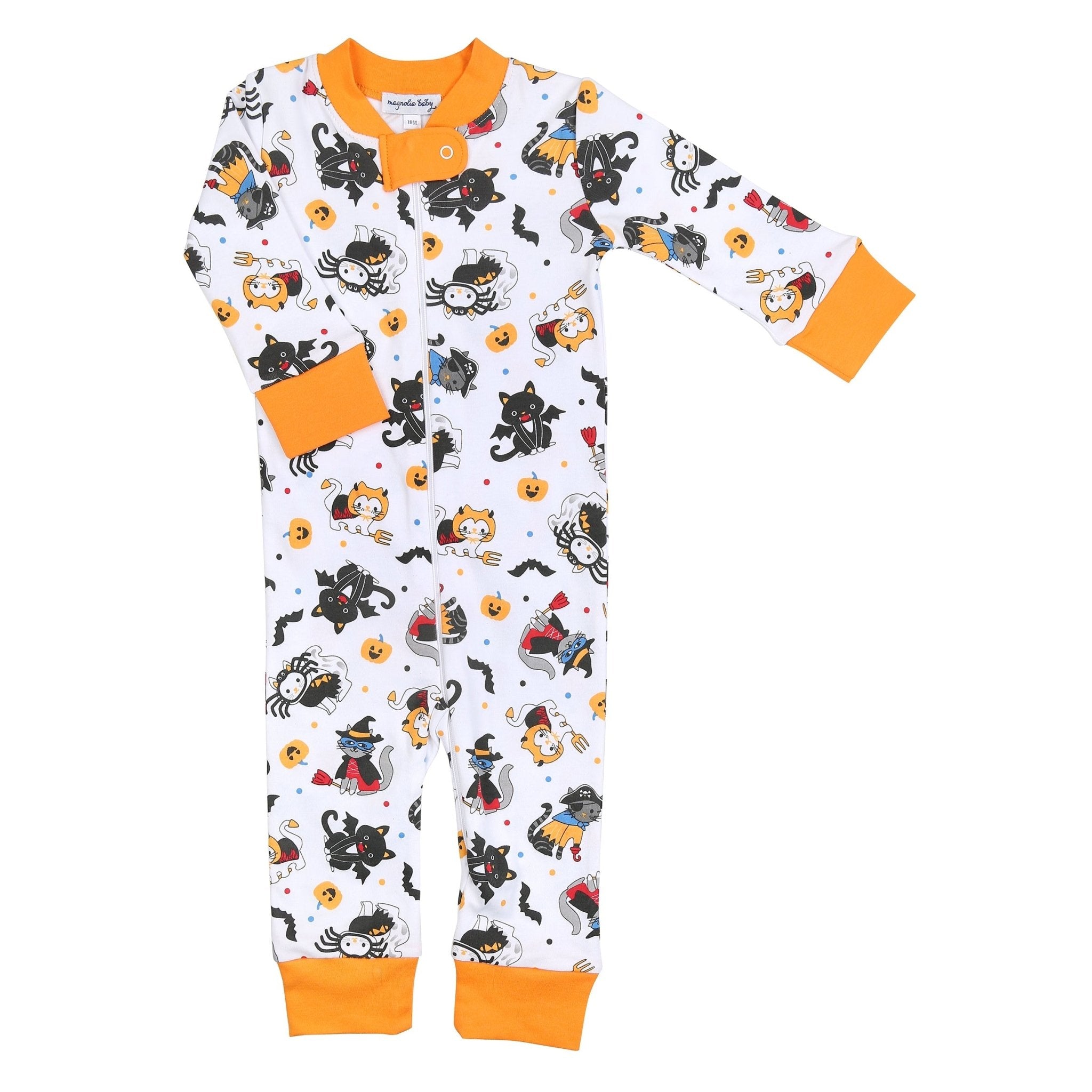 Scaredy Cat Long Pajamas - Magnolia BabyLong Pajamas