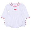 Scarlett Bows Embroidered Long Sleeve Bubble - Magnolia BabyBubble