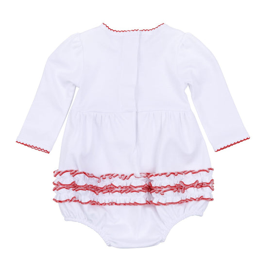 Scarlett Bows Embroidered Long Sleeve Bubble - Magnolia BabyBubble