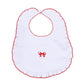 Scarlett Bows Embroidered Ruffle Bib - Magnolia BabyBib