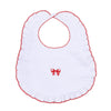 Scarlett Bows Embroidered Ruffle Bib - Magnolia BabyBib