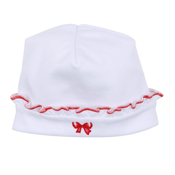 Scarlett Bows Embroidered Ruffle Hat - Magnolia BabyHat