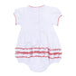 Scarlett Bows Embroidered Short Sleeve Bubble - Magnolia BabyBubble