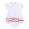 Scarlett Bows Embroidered Short Sleeve Bubble - Magnolia BabyBubble
