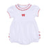 Scarlett Bows Embroidered Short Sleeve Bubble - Magnolia BabyBubble
