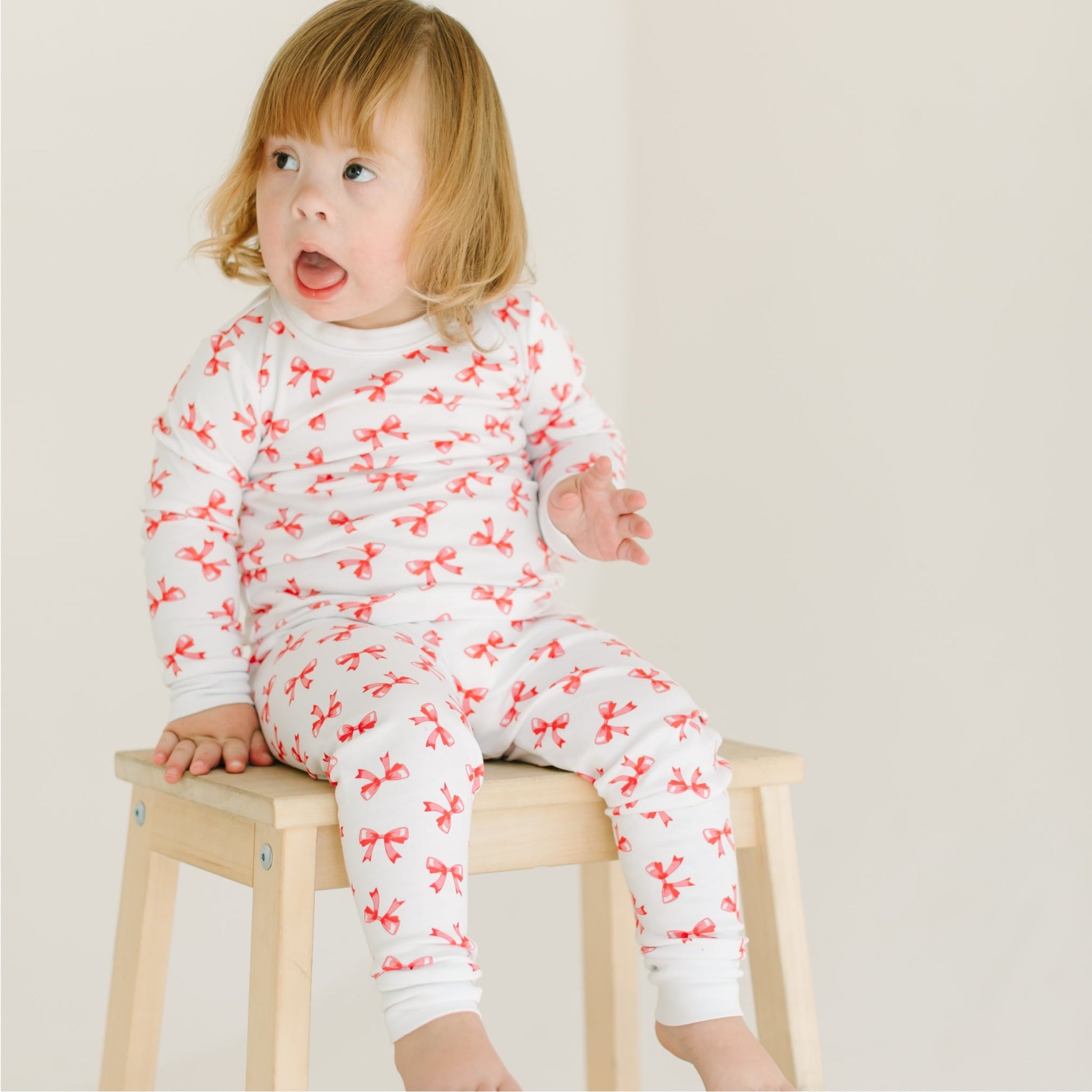 Scarlett Bows Long Pajamas - Magnolia BabyLong Pajamas